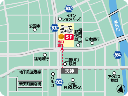 ミーナ天神店MAP