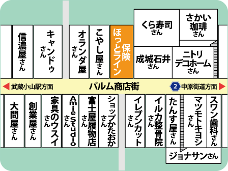 武蔵小山パルム店フロアMAP