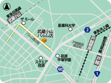 武蔵小山パルム店MAP