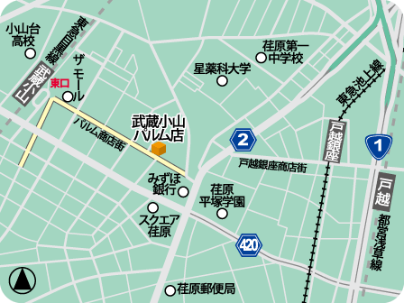 武蔵小山パルム店MAP