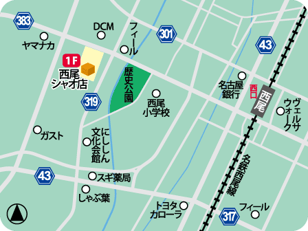 西尾シャオ店MAP
