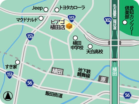 ピアゴ植田店MAP