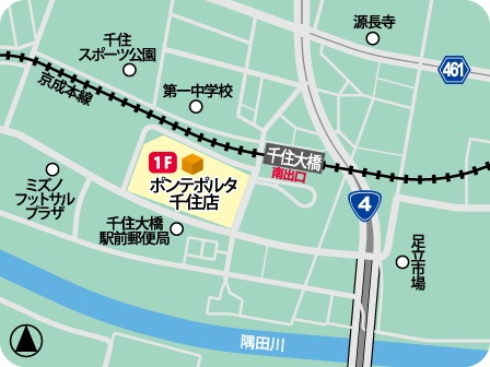 ポンテポルタ千住店MAP