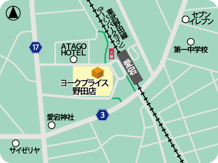 ヨークプライス野田店MAP