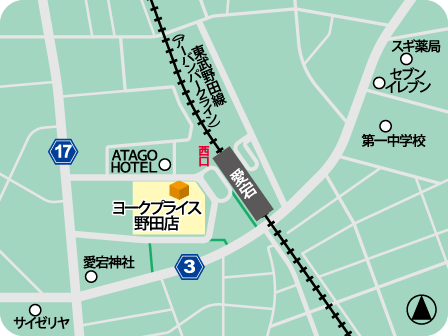 ヨークプライス野田店MAP