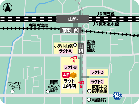 ラクト山科店MAP