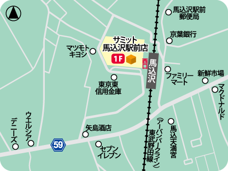 サミット馬込沢駅前店MAP
