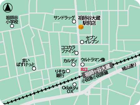 祖師谷大蔵駅前店MAP