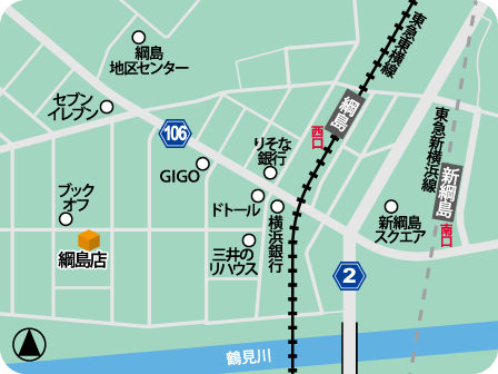 綱島店MAP