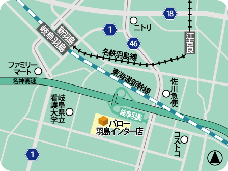 バロー羽島インター店MAP