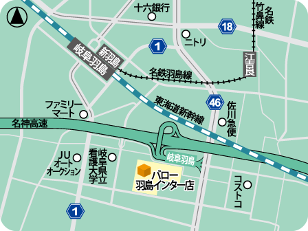 バロー羽島インター店MAP