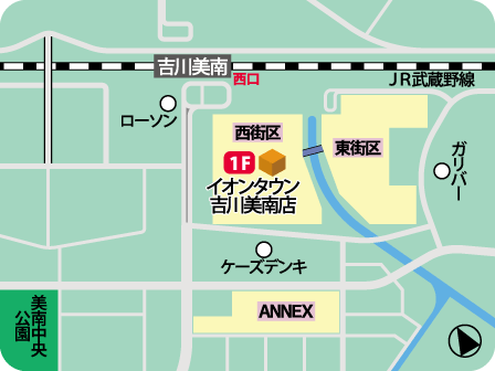 イオンタウン吉川美南店MAP