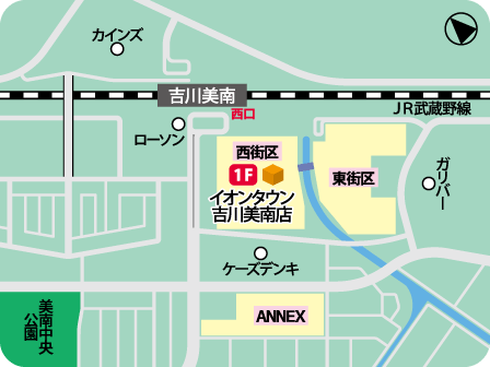 イオンタウン吉川美南店MAP